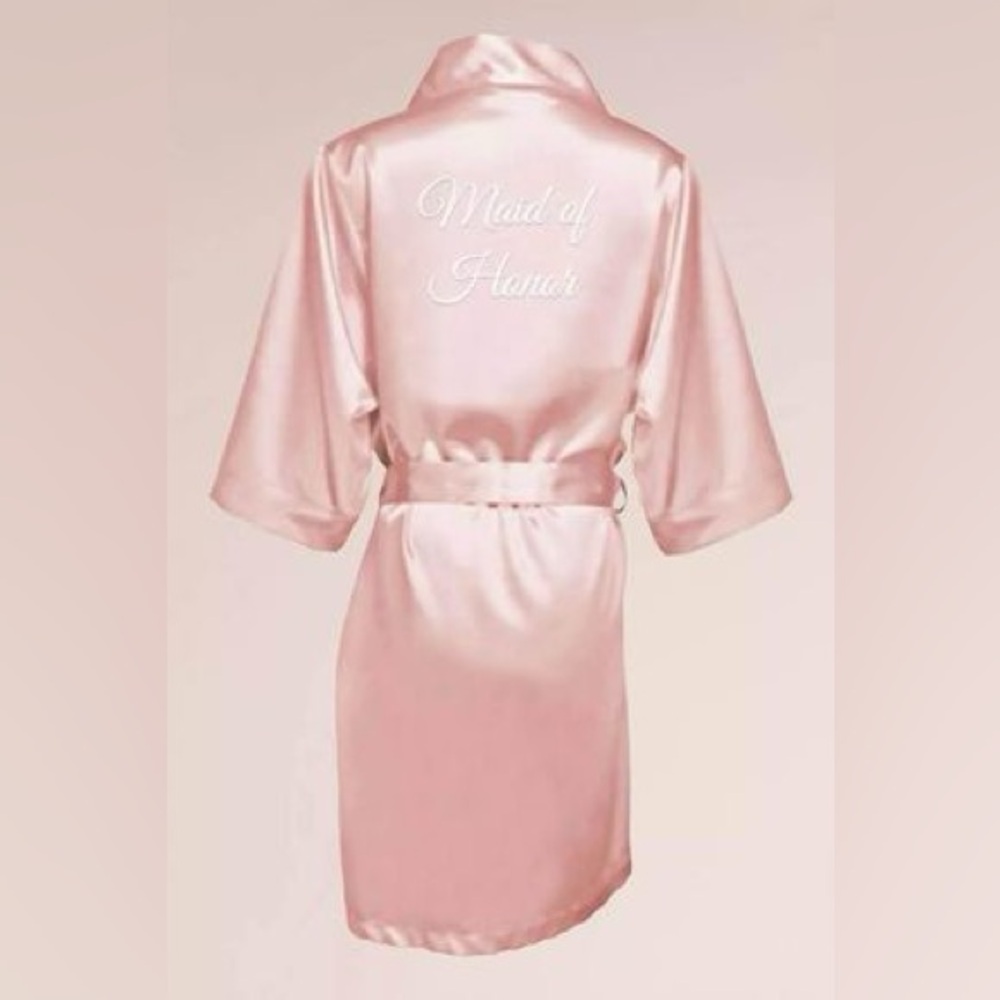 Maid of Honor Embroidered Satin Robe *BRAND NEW*